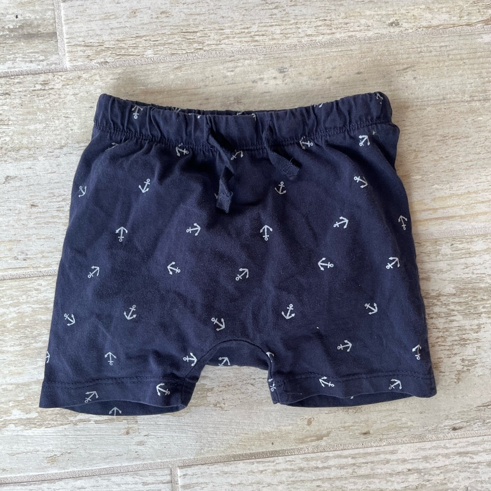 ☀️2/10$☀️ Navy Blue Anchor Print Kids Shorts